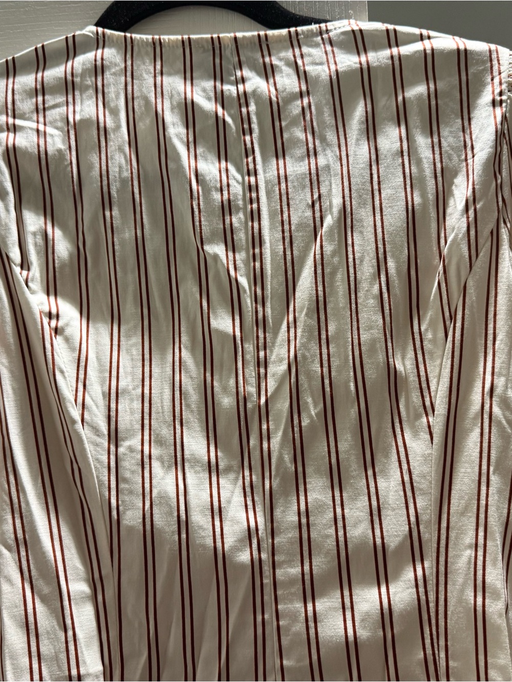 Reformation Beige and White Striped Midi Shirt Dress - Picture 8 of 10